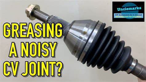 how to grease cv joint